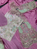 New Super Trending Embroidery Sequence work ready to wear saree with Embroidery Blouse