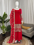 Faux Georgette with Soft Micro Cotton Lining & Thread with 9mm Sequence work Salwar Kameez