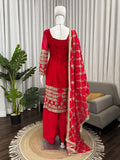 Faux Georgette with Soft Micro Cotton Lining & Thread with 9mm Sequence work Salwar Kameez