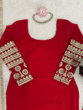 Faux Georgette with Soft Micro Cotton Lining & Thread with 9mm Sequence work Salwar Kameez