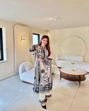 Designer Party Wear Look Printed Pur Malai Satin Long Salwar Kameez