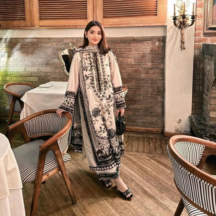 Designer Party Wear Look Printed Pur Malai Satin Long Salwar Kameez