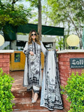 Designer Party Wear Look Printed Pur Malai Satin Long Salwar Kameez