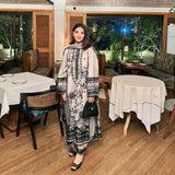 Designer Party Wear Look Printed Pur Malai Satin Long Salwar Kameez