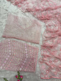 Premium Butterfly Net Embellished With Embroidery Sequins Jari And Thread Work Saree