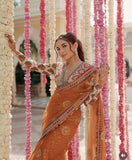 NEW SUPERHIT DESIGN ON NET FABRIC WITH HEAVY EMBROIDERY & FANCY LACE WORK SAREE WITH STITCH BLOUSE