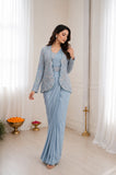 Ready To wea Heavy Crep Silk Designer Saree With Embroidery And Sequence