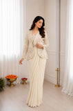 Ready To wea Heavy Crep Silk Designer Saree With Embroidery And Sequence