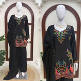 Designer Farshi Plazo Set With Heavy Reyon Fabric