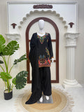 Designer Heavy Reyon  Farshi Plazo Set