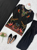 Designer Farshi Plazo Set With Heavy Reyon Fabric