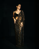 Sanya Malhotra Stunning Bollywood Style Sequins Sareee