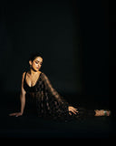 Sanya Malhotra Stunning Bollywood Style Sequins Sareee