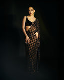 Sanya Malhotra Stunning Bollywood Style Sequins Sareee