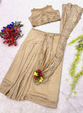 Party Look Redy To Wear Lehenga Style With Attached Pallu Designer Saree