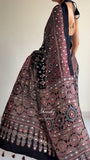 Presenting You Most Beautiful Latest Real Mirror Work Saree