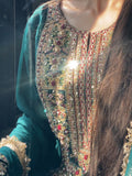 Designer Party Wear Fox Georgette Top Pallazo And Dupatta Set