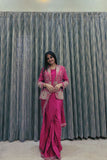 New Super Trending Embroidery Sequence work ready to wear saree with full koti