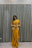 New Super Trending Embroidery Sequence work ready to wear saree with full koti