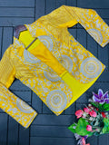 New Super Trending Embroidery Sequence work ready to wear saree with full koti