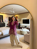 DESIGNER AND COMFORT EMBROIDERED FRENCH CRAPE CO-ORD SET