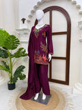 Designer Heavy Reyon  Farshi Plazo Set