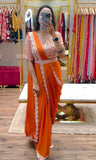 New Super Trending Embroidery cording work ready to wear saree with Embroidery Blouse