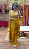 New Super Trending Embroidery cording work ready to wear saree with Embroidery Blouse