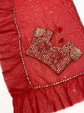 FAUX GEORGETTE WITH HEAVY 5MM SEQUINS EMBROIDERY WORK SAREE