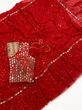 FAUX GEORGETTE WITH HEAVY 5MM SEQUINS EMBROIDERY WORK SAREE