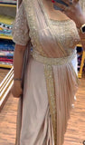 New Super Trending Embroidery cording work ready to wear saree with Embroidery Blouse