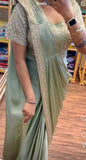 New Super Trending Embroidery cording work ready to wear saree with Embroidery Blouse