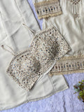 EXCLUSIVE 4 PIECE PLAZZO PAIR WITH REAL MIRROR AND EMBROIDERY WORK