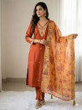 Roman Silk with Beautiful Embroidery With Sequence Work Salwar Kameez