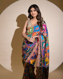 Full Saree Of Heavy Quality Georgette with DIGITAL PRINT Patola