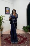 TRENDING INDO-WESTERN READY TO WEAR SAREE WITH FULLY EMBROIDERED KOTI