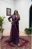 TRENDING INDO-WESTERN READY TO WEAR SAREE WITH FULLY EMBROIDERED KOTI