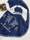 TRENDING INDO-WESTERN READY TO WEAR SAREE WITH FULLY EMBROIDERED KOTI