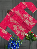 New Super Trending Party jacket with saree Ready to wear Embroidery work saree
