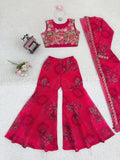 Designer Sharara Set Classy Tones With Premium Tibby Silk Fabric
