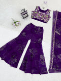 Designer Sharara Set Classy Tones With Premium Tibby Silk Fabric