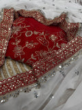 Pure Georgette Fabric with Sequins and dori embroidery with real mirror work Saree