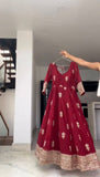 Faux Georgette Thread with Sequence work & Soft Micro Cotton Lining Salwar Kameez