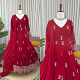 Faux Georgette Thread with Sequence work & Soft Micro Cotton Lining Salwar Kameez