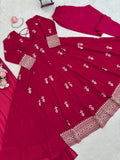 Faux Georgette Thread with Sequence work & Soft Micro Cotton Lining Salwar Kameez