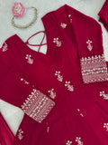 Faux Georgette Thread with Sequence work & Soft Micro Cotton Lining Salwar Kameez