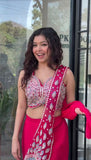 NEW SUPERHIT TRENDING READY TO WEAR SAREE WITH FULLY EMBROIDERED SEMI-BEADS STYLIST BLOUSE
