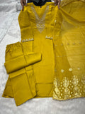 Roman Silk with Beautiful Embroidery With Sequence Work Salwar Kameez