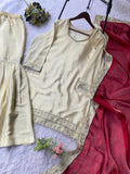 EXCLUSIVE AND TRENDY FOR WEDDING SEASON SEQUENCE EMBROIDERED TOP SARARA AND DUPATTA