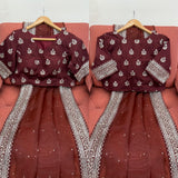 Designer Saree on Heavy Organza Silk Fabric with Thread & Sequence work